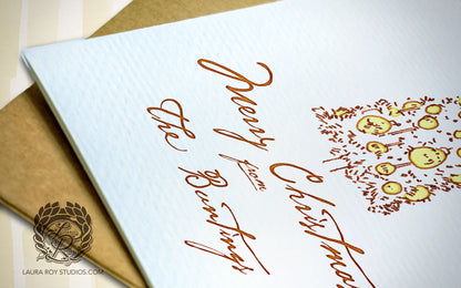 The Starstruck Tree Holiday Card | Personalized Elegant Christmas Tree Card