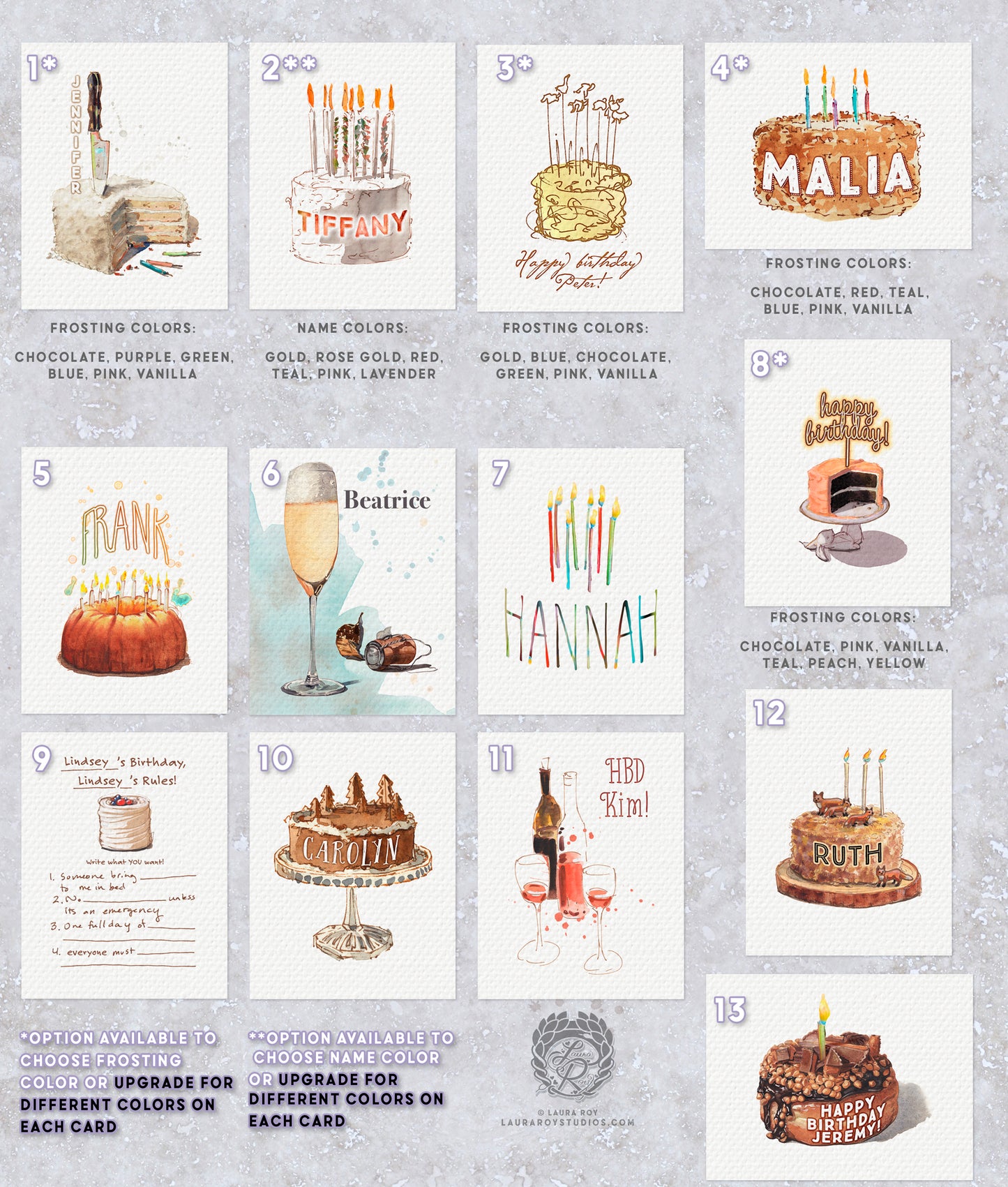 Year of Birthdays Collection | Custom Birthday Card Bundle