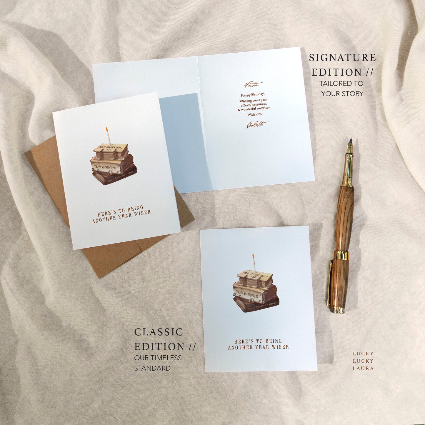 Another Year Wiser Card | Personalized Birthday Card