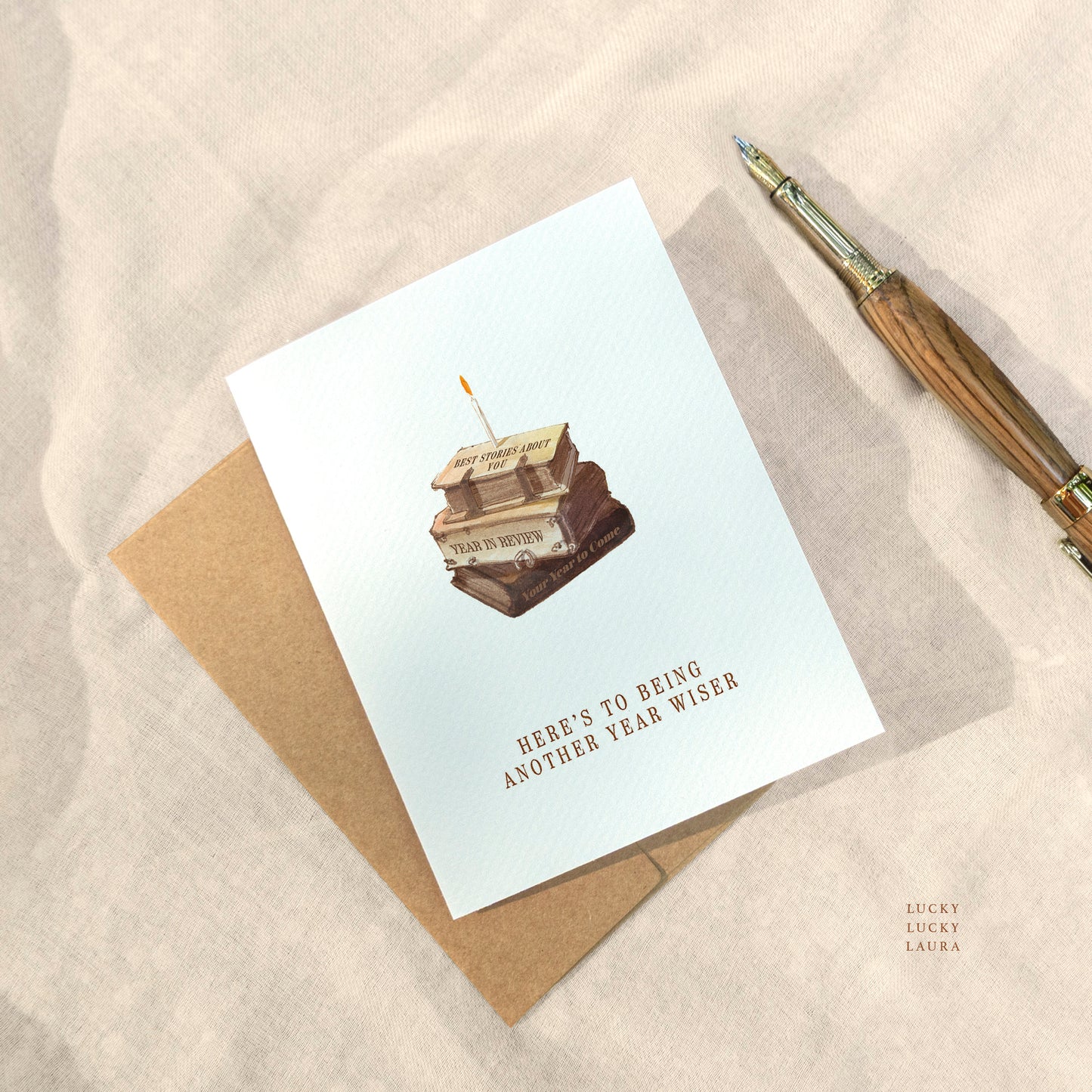 Another Year Wiser Card | Personalized Birthday Card