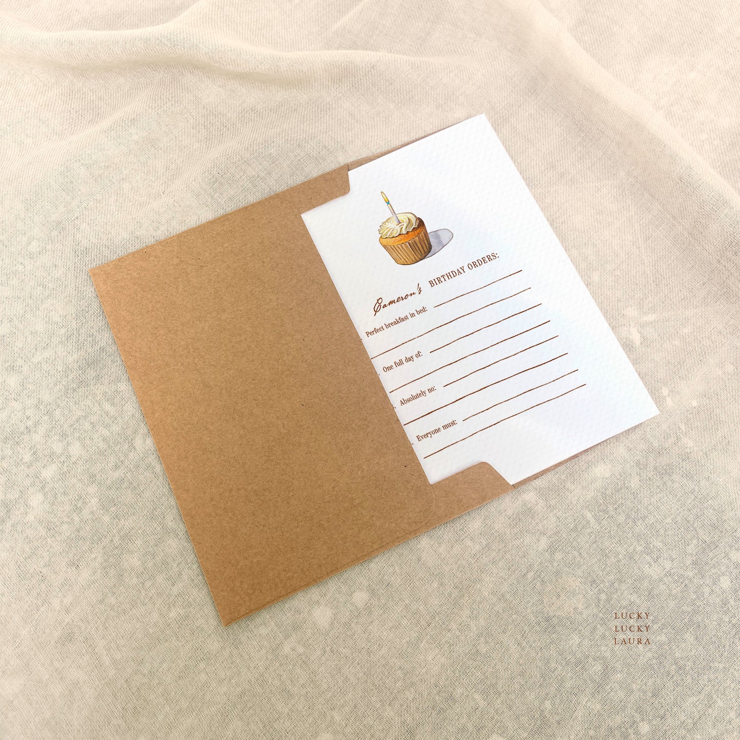 The Birthday Orders Card | Personalized Birthday Card