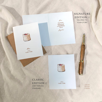 The Chantilly Card | Personalized Birthday Cake Card