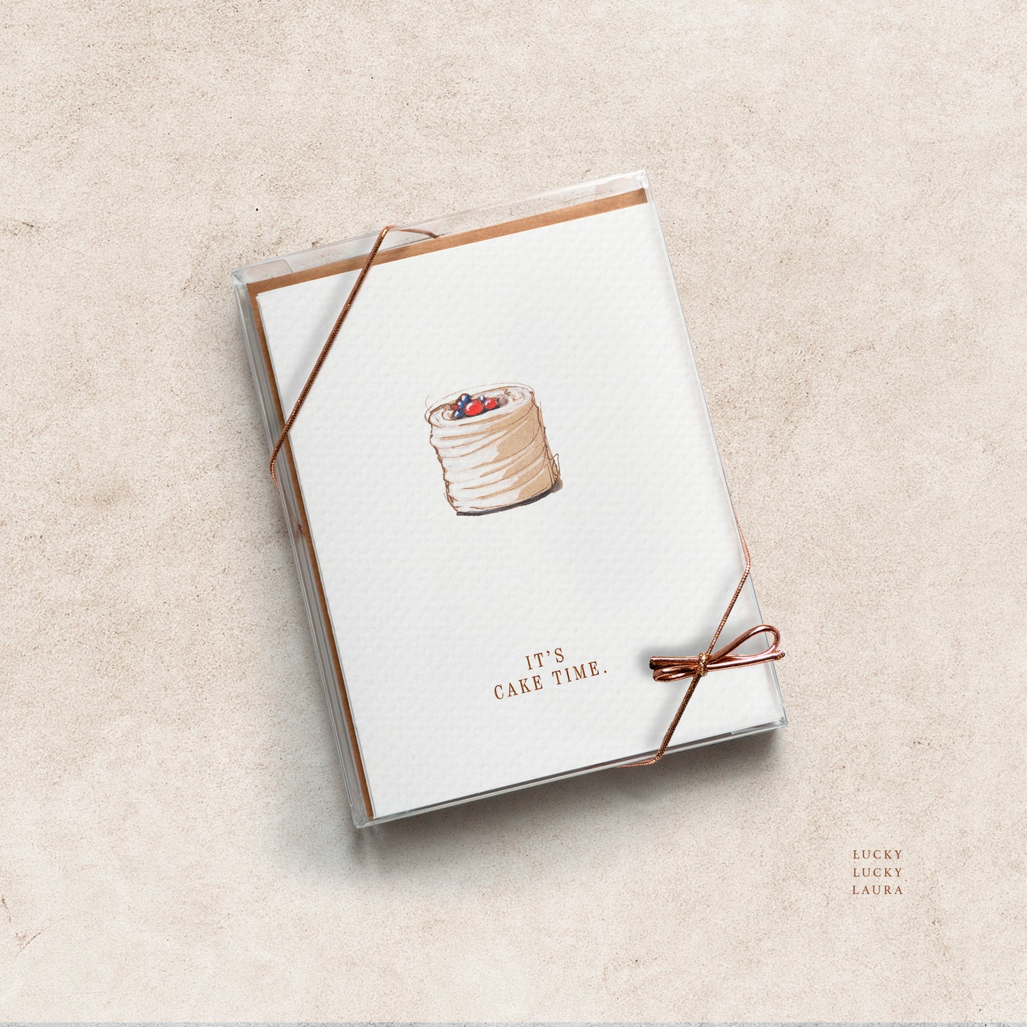 The Chantilly Card | Personalized Birthday Cake Card