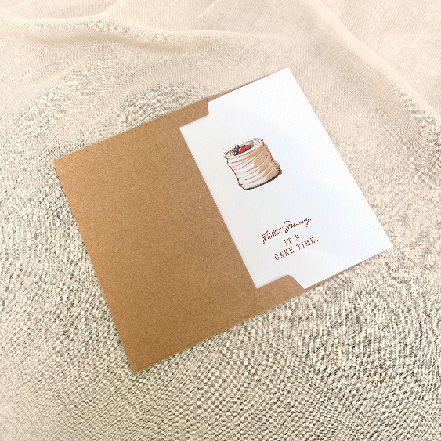 The Chantilly Card | Personalized Birthday Cake Card