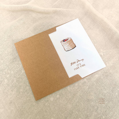 The Chantilly Card | Personalized Birthday Cake Card