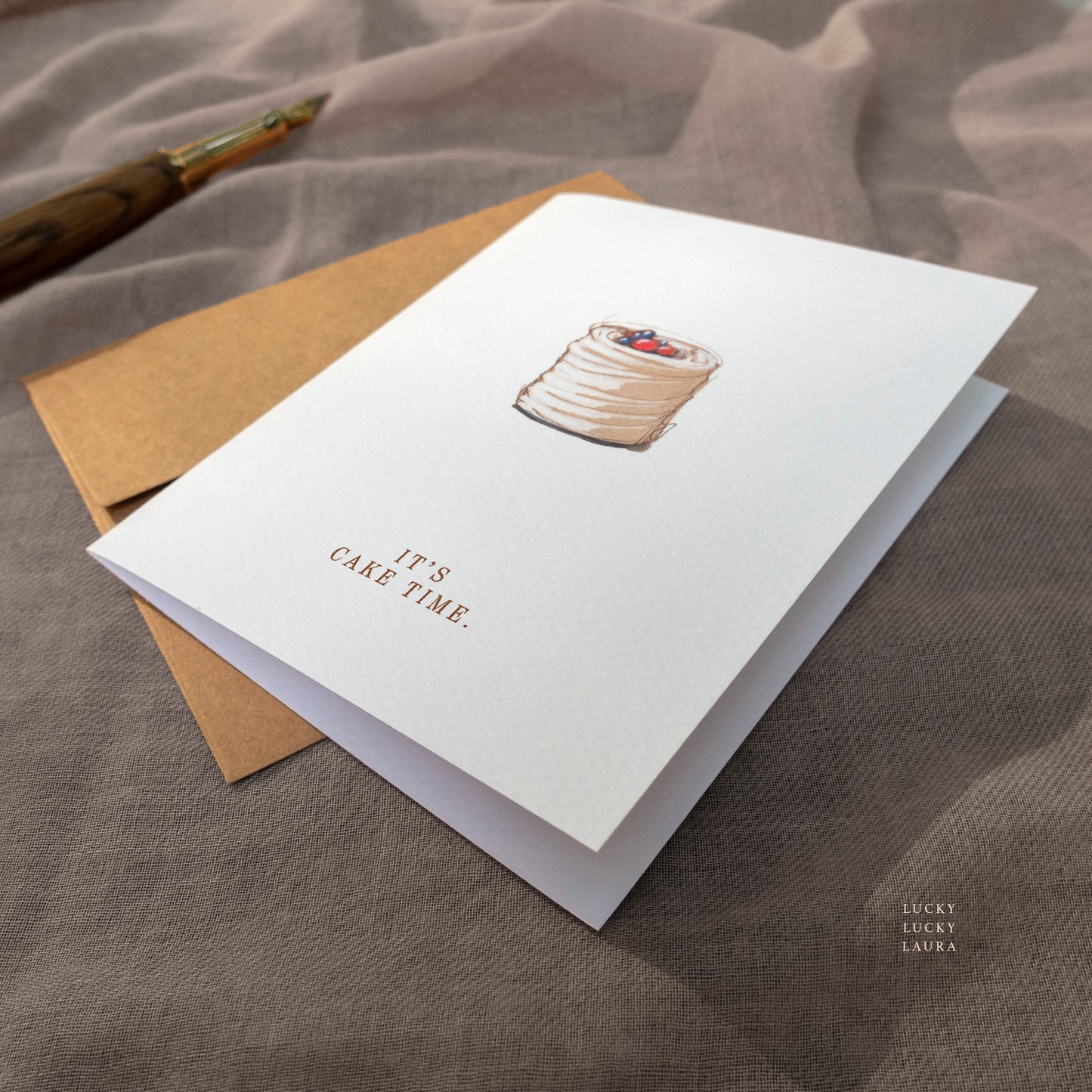 The Chantilly Card | Personalized Birthday Cake Card