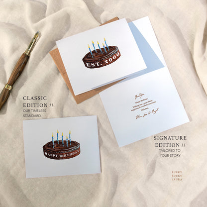 The Est. Card | Personalized Birthday Year Card