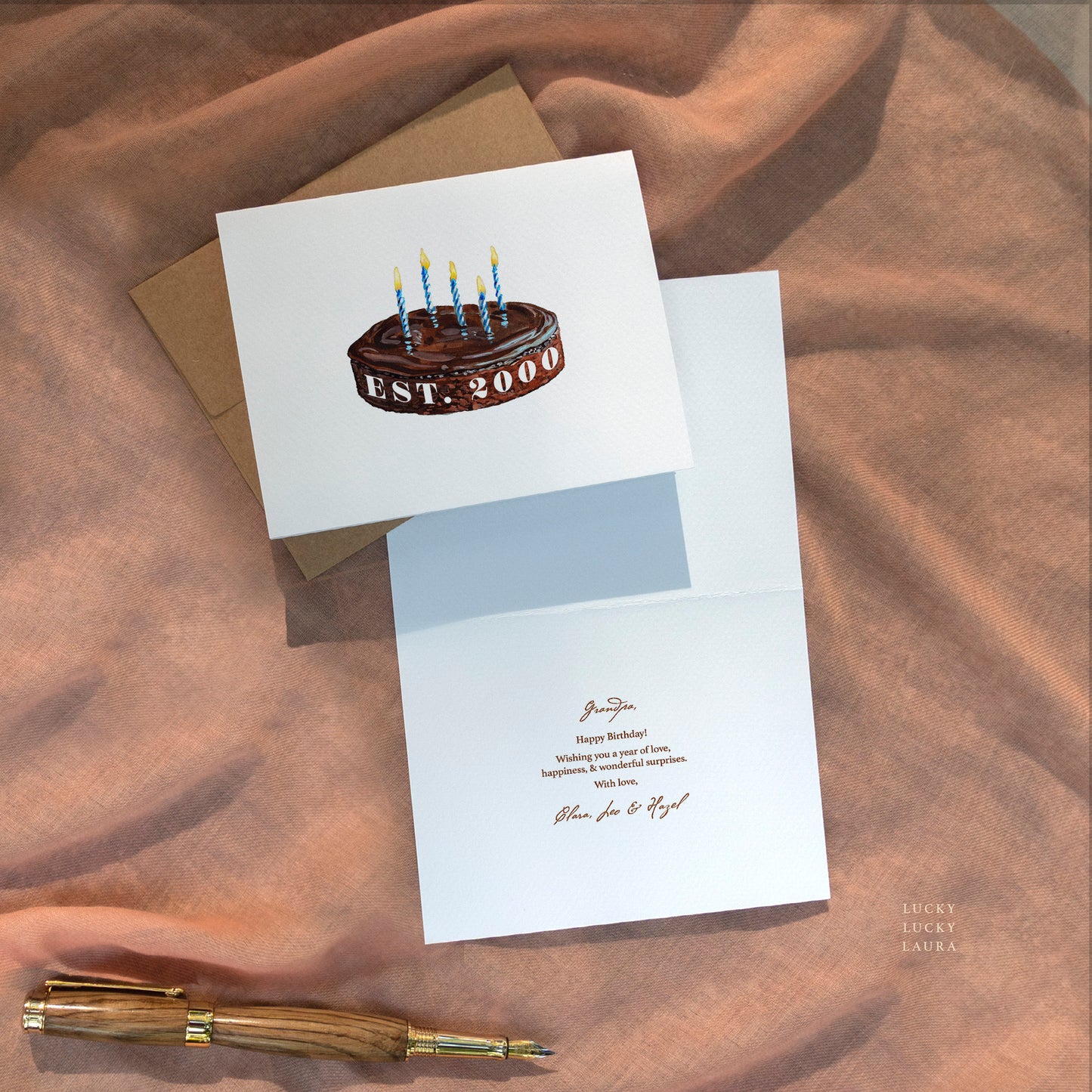 The Est. Card | Personalized Birthday Year Card