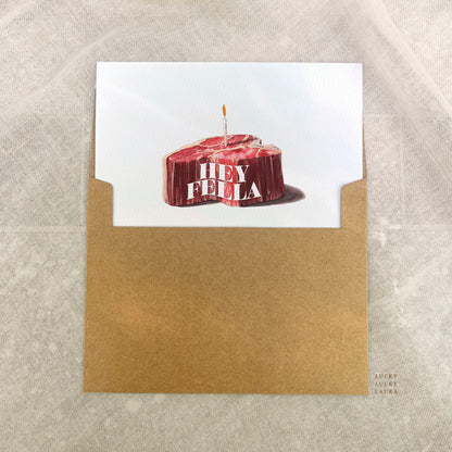 The Rare and Well-Done Card | Personalized Steak Birthday Card