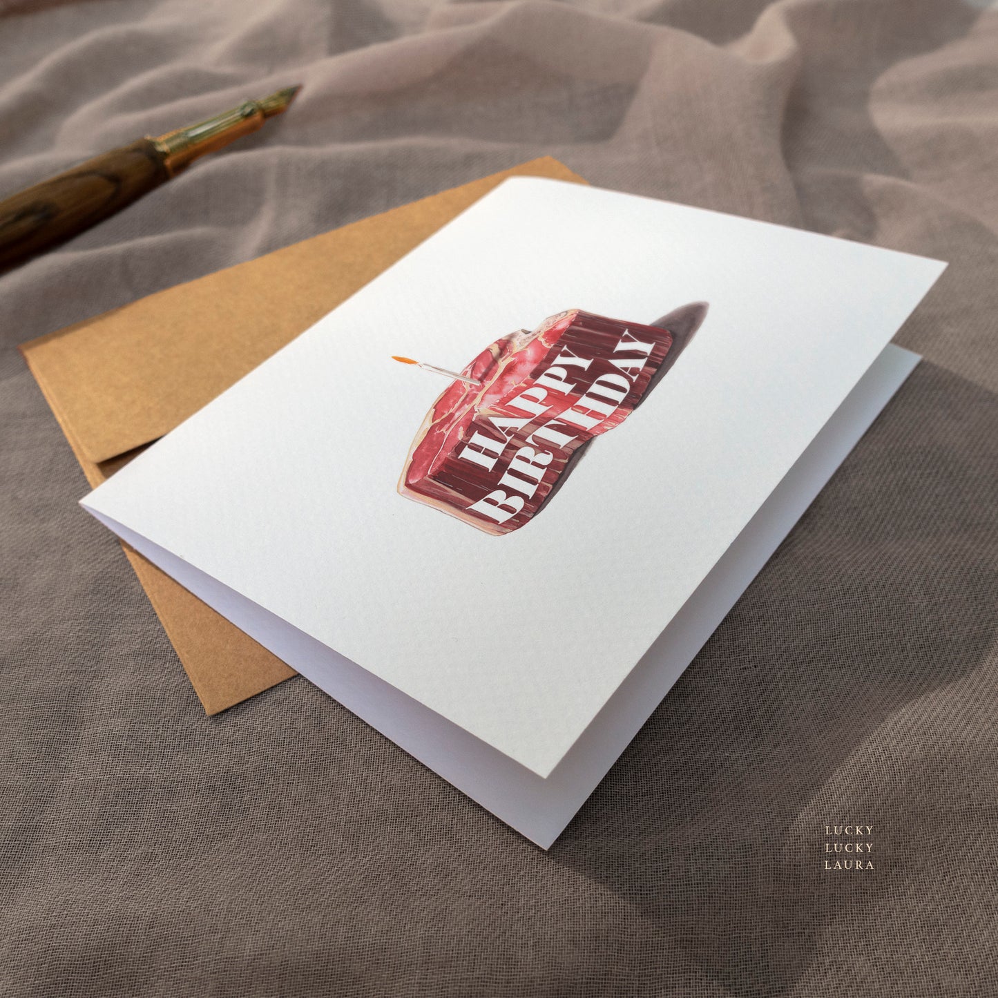 The Rare and Well-Done Card | Personalized Steak Birthday Card