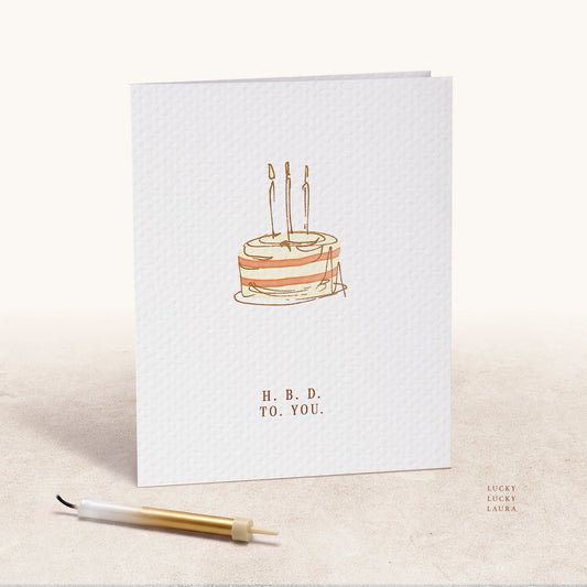 The Slow Burn Card | Personalized Birthday Cake Card