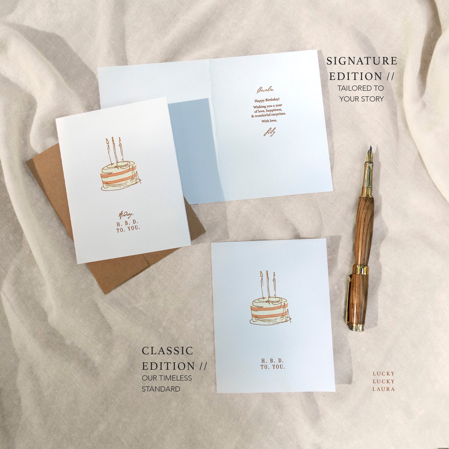 The Slow Burn Card | Personalized Birthday Cake Card