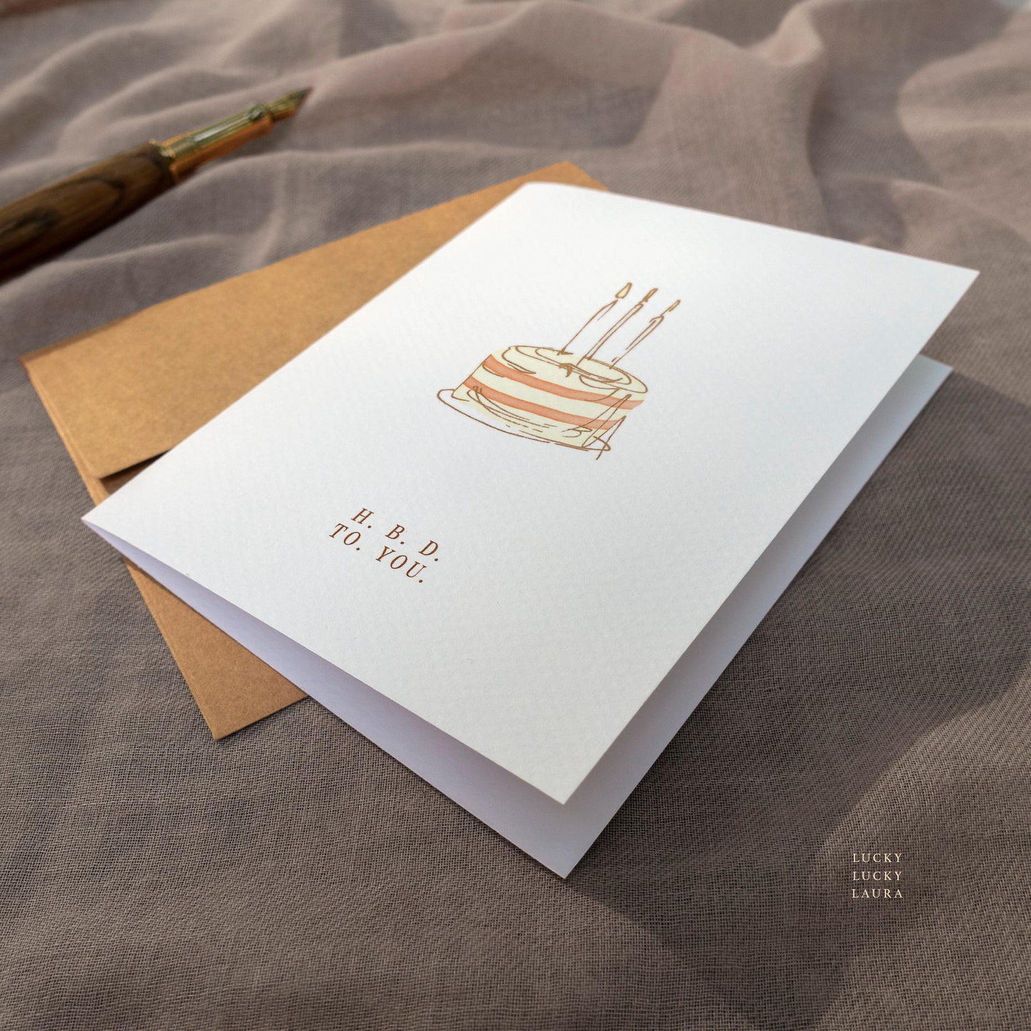 The Slow Burn Card | Personalized Birthday Cake Card