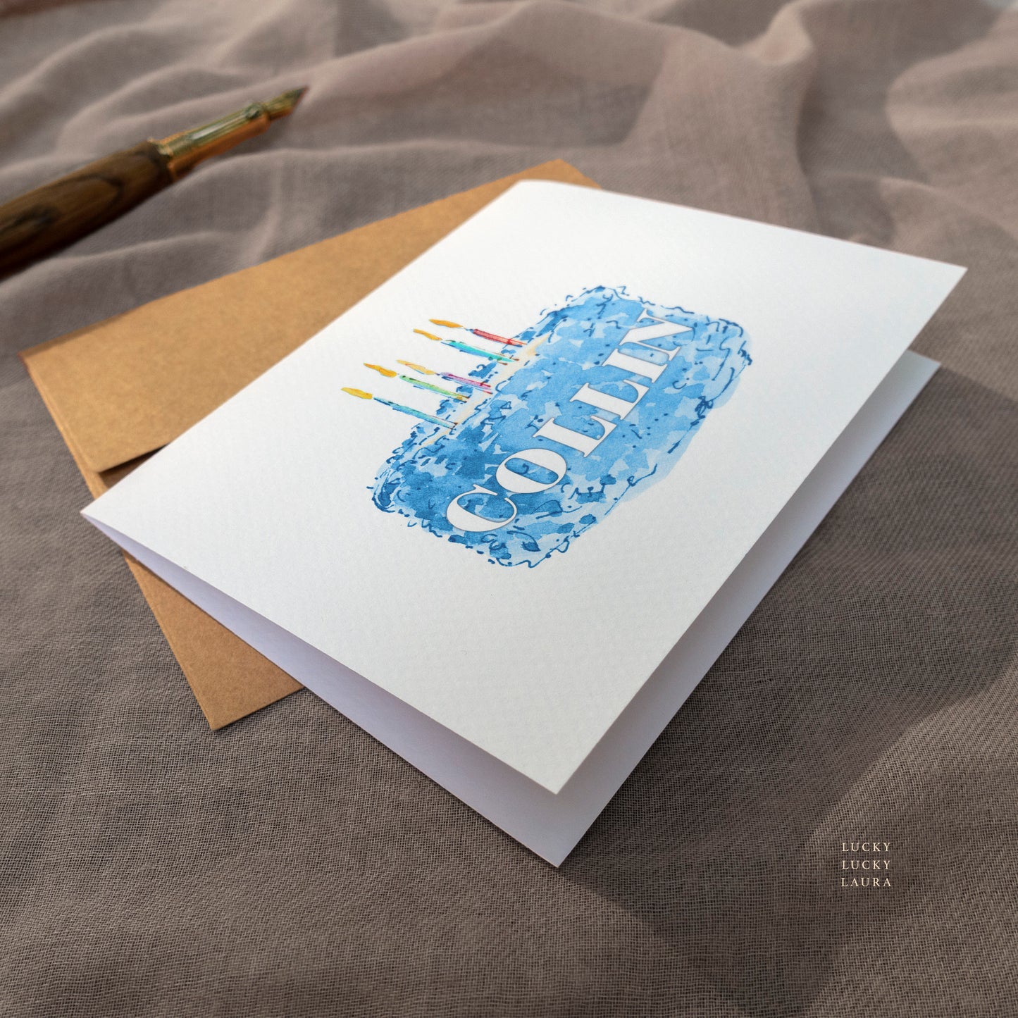 The Big Wish | Personalized Birthday Cake Birthday Card with Name