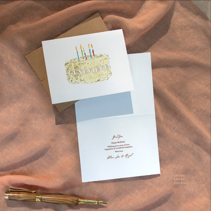 The Big Wish | Personalized Birthday Cake Birthday Card with Name
