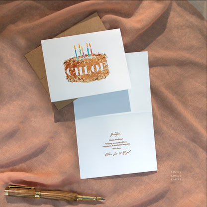 The Big Wish | Personalized Birthday Cake Birthday Card with Name