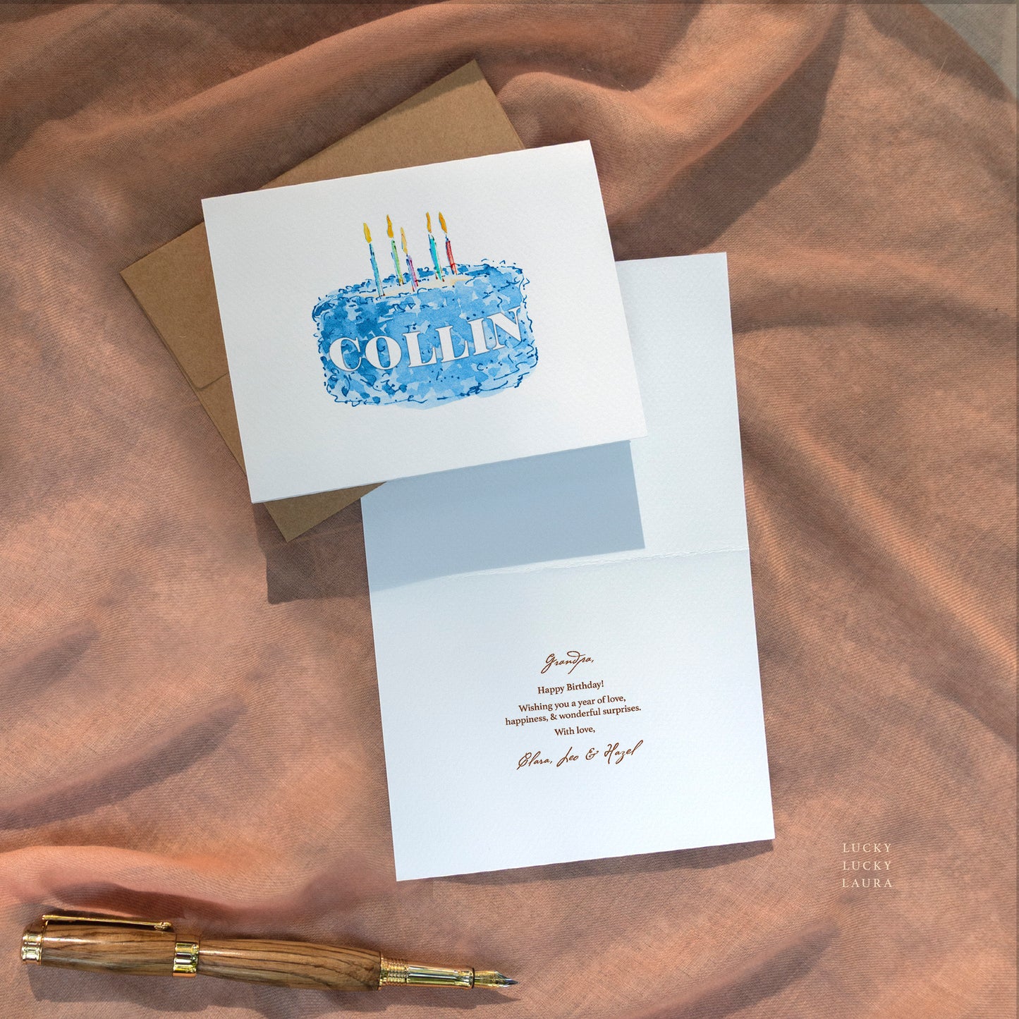 The Big Wish | Personalized Birthday Cake Birthday Card with Name