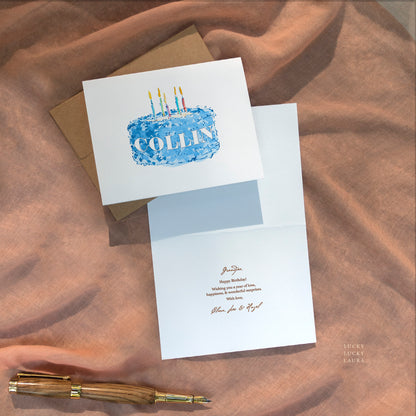 The Big Wish | Personalized Birthday Cake Birthday Card with Name