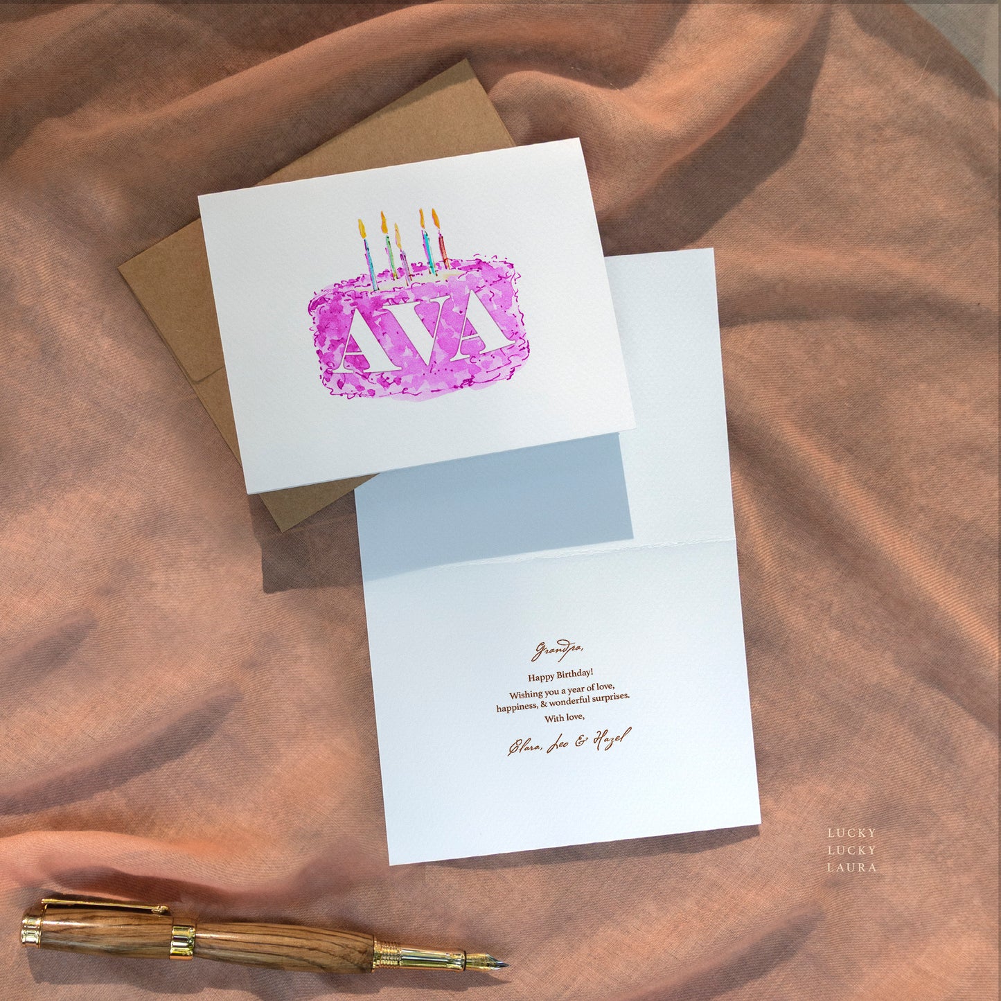 The Big Wish | Personalized Birthday Cake Birthday Card with Name