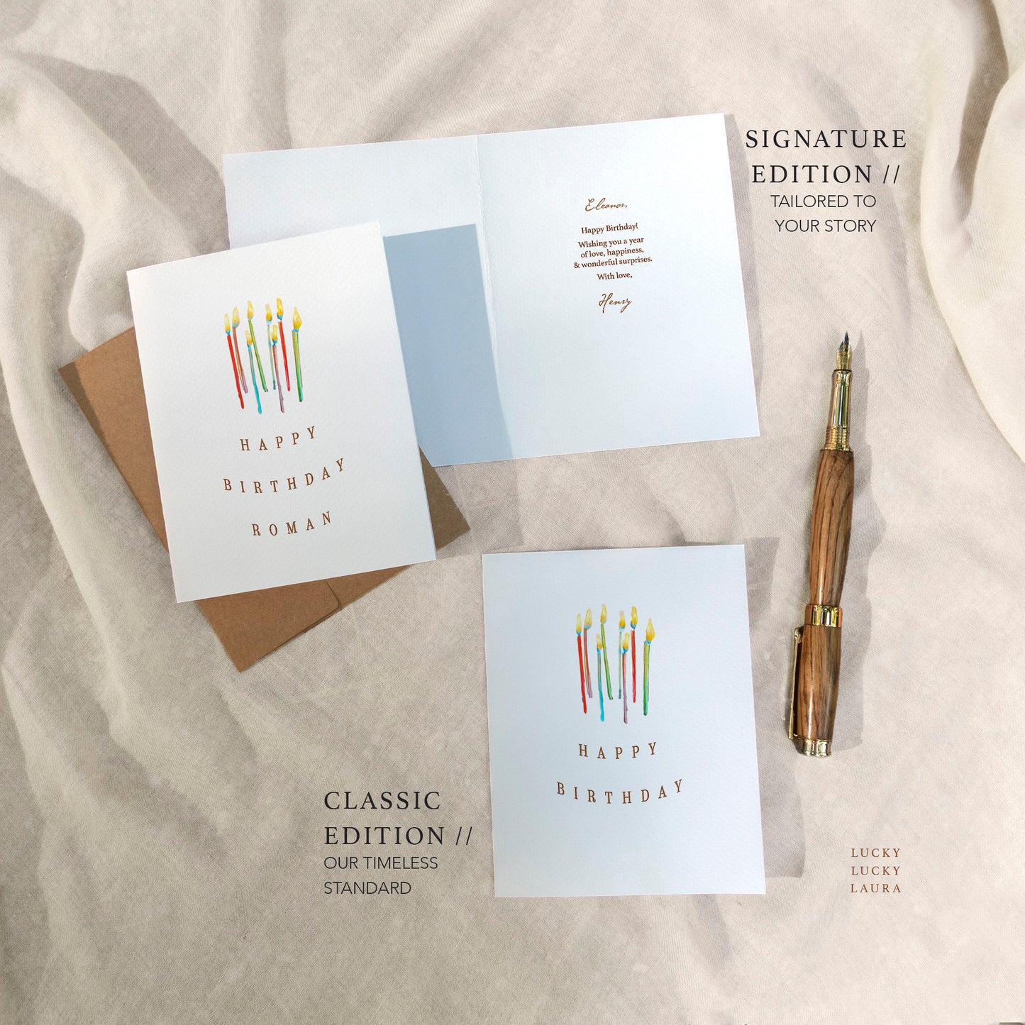 The Flickering Card | Personalized Birthday Candles Card