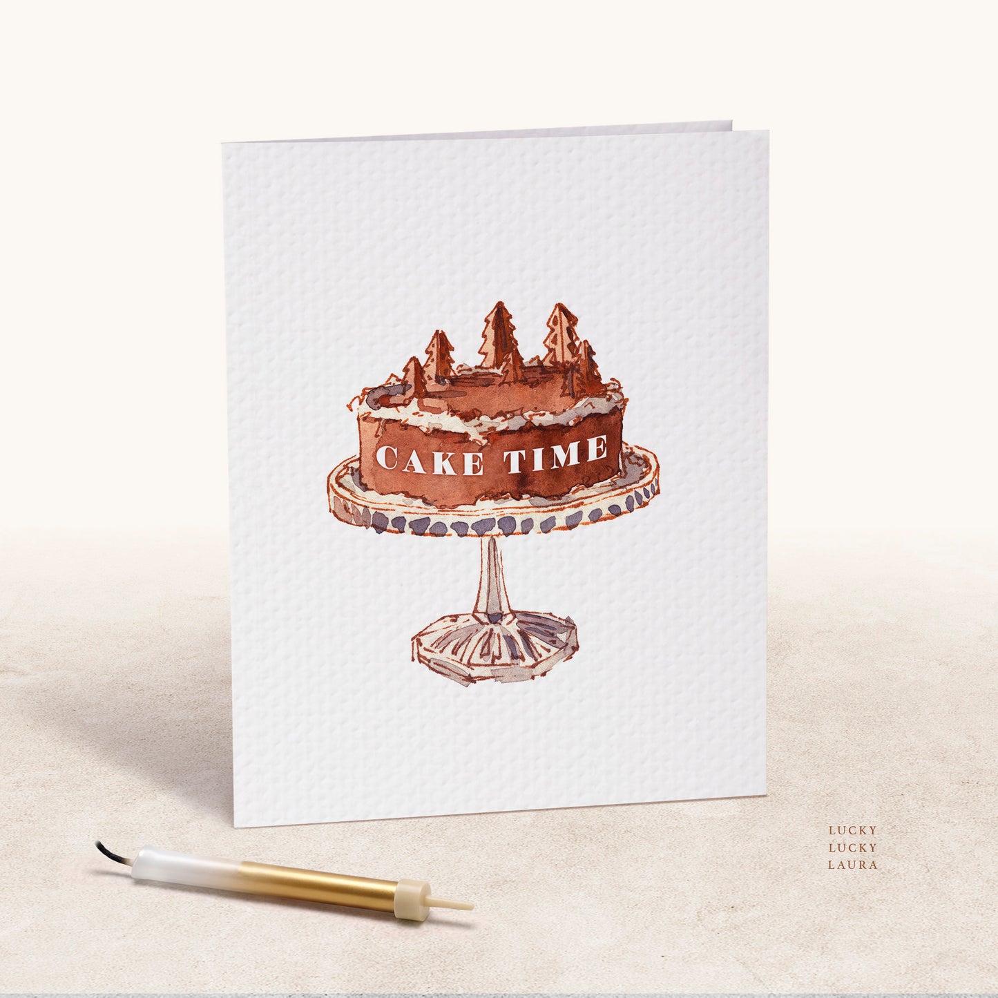 The Snowfall Cake | Personalized Winter Birthday Card