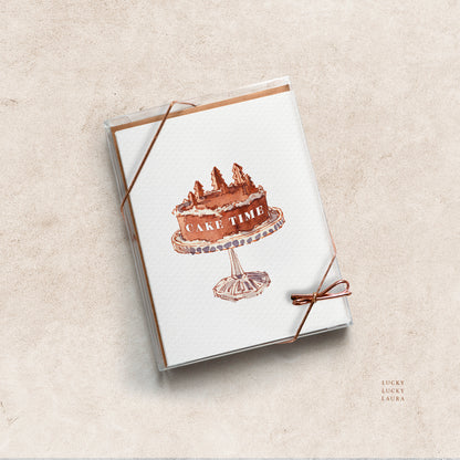 The Snowfall Cake | Personalized Winter Birthday Card