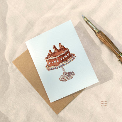 The Snowfall Cake | Personalized Winter Birthday Card