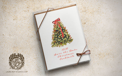 Wrapped in Red Card | Personalized Christmas Tree Card