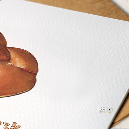 Challah & Celebration Card | Personalized Jewish Greeting Card