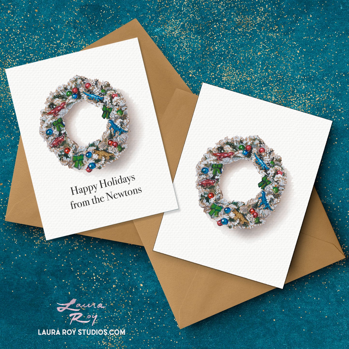 A Very Dino Holiday Card | Personalized Quirky Christmas Card