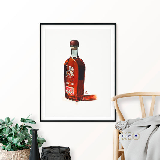 Elijah Craig Watercolor | Giclée Print