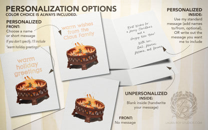 The Yule Log Card | Personalized Firepit Christmas Card