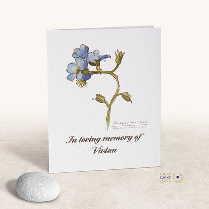 Forget-Me-Not Card | Personalized Memorial and Sympathy Card