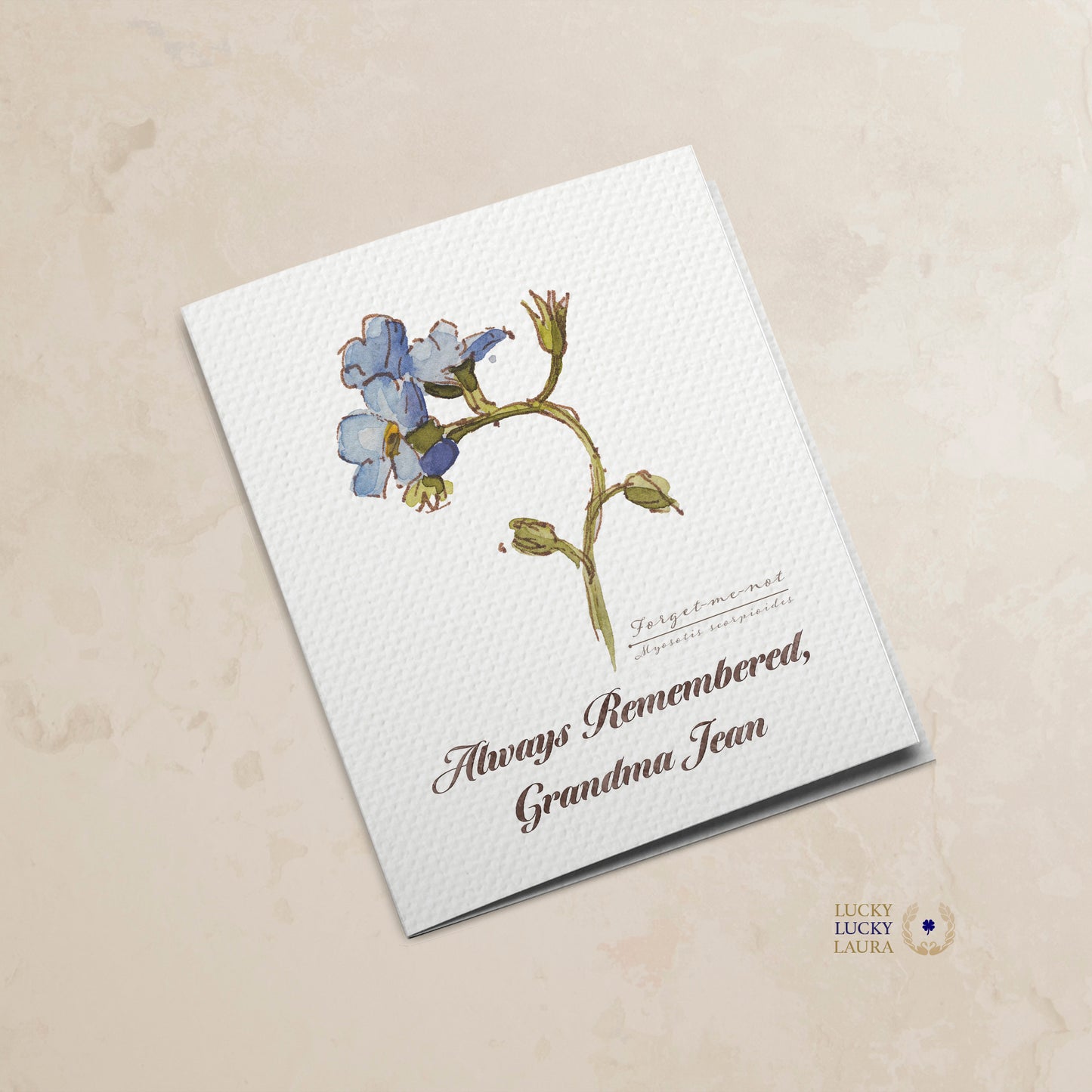 Forget-Me-Not Card | Personalized Memorial and Sympathy Card