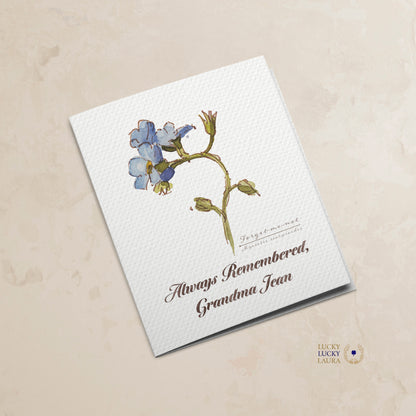 Forget-Me-Not Card | Personalized Memorial and Sympathy Card