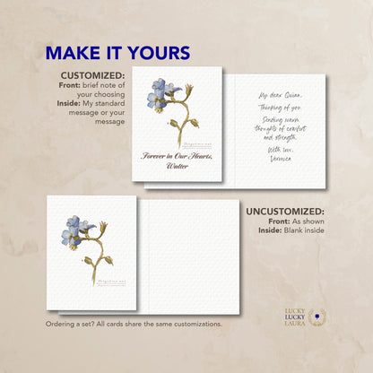 Forget-Me-Not Card | Personalized Memorial and Sympathy Card