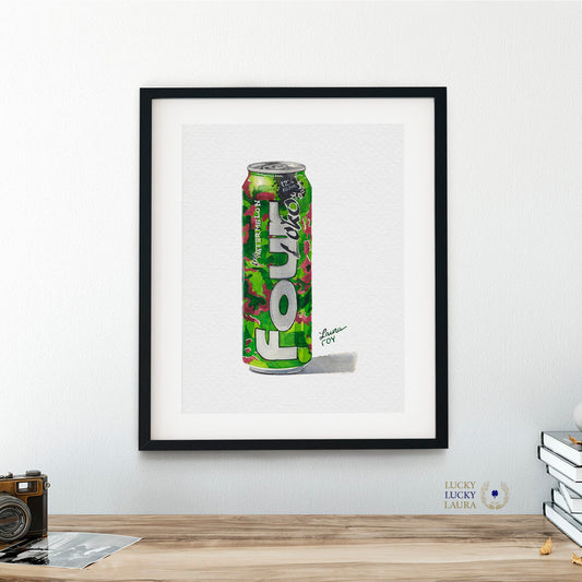 Four Loko Watermelon Watercolor | Giclée Print