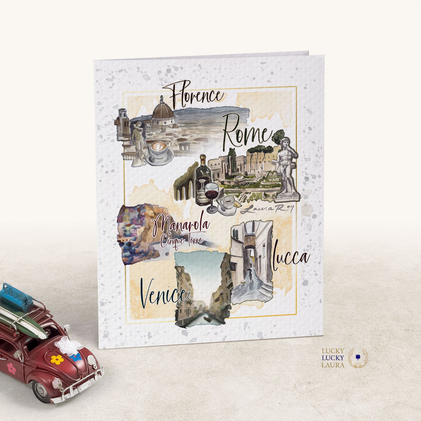 Grand Tour Italy Card | Personalized Travel Greeting Card