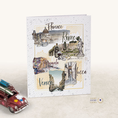 Grand Tour Italy Card | Personalized Travel Greeting Card