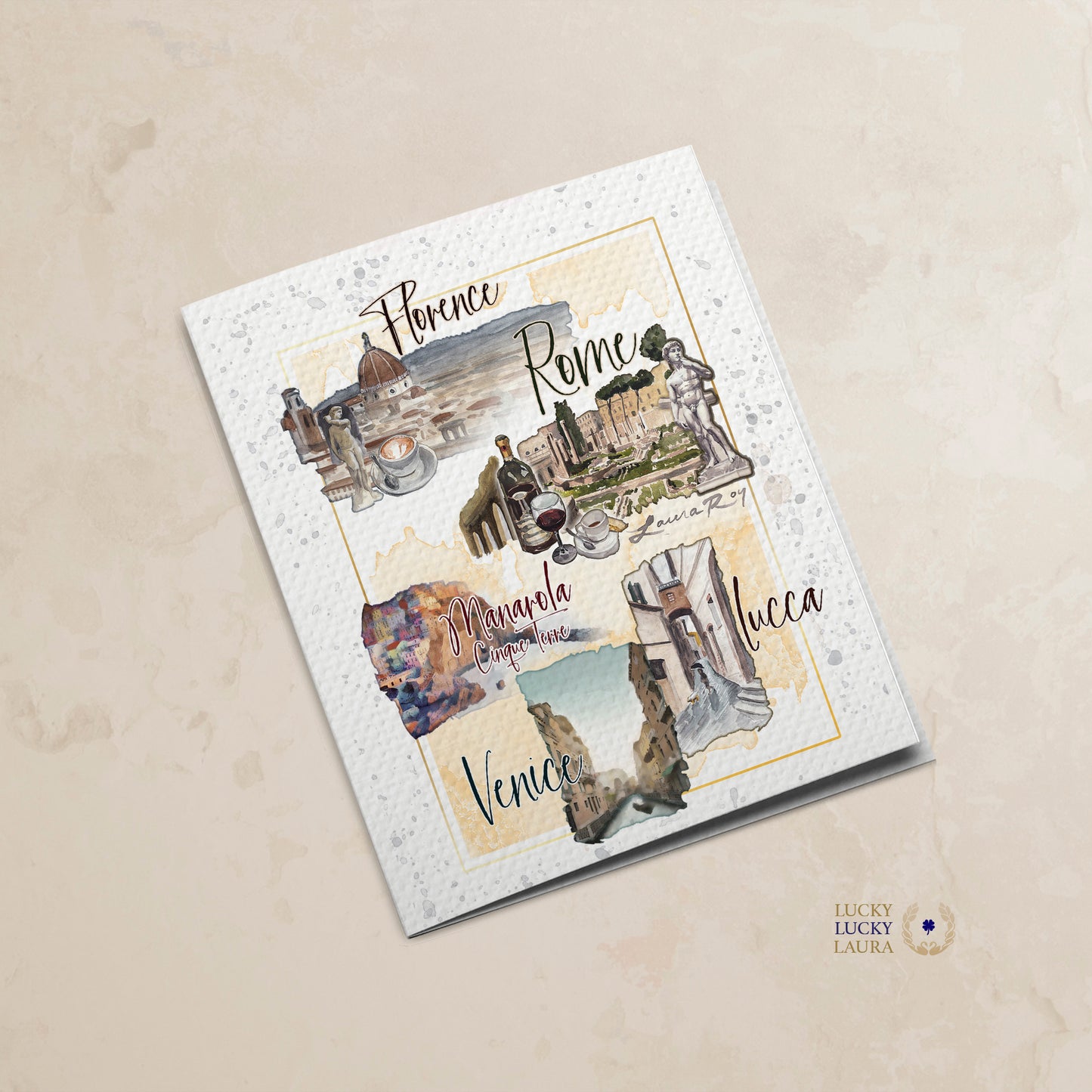 Grand Tour Italy Card | Personalized Travel Greeting Card