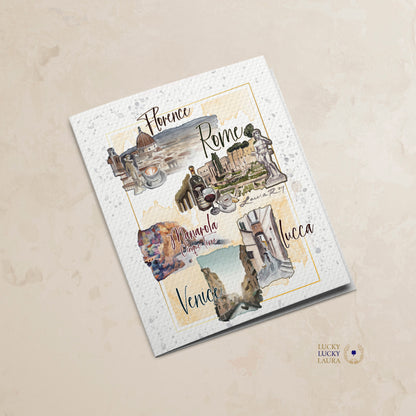 Grand Tour Italy Card | Personalized Travel Greeting Card