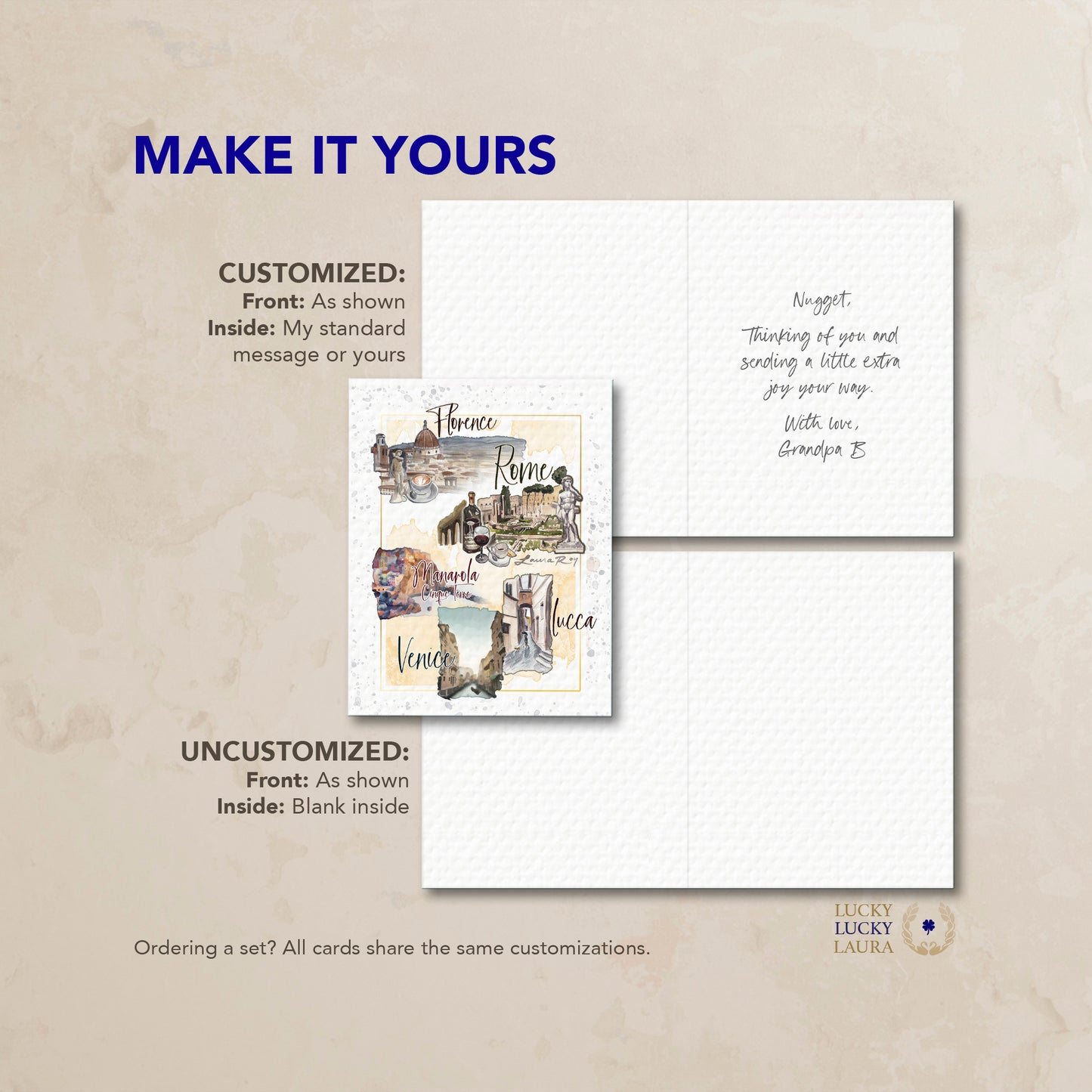 Grand Tour Italy Card | Personalized Travel Greeting Card
