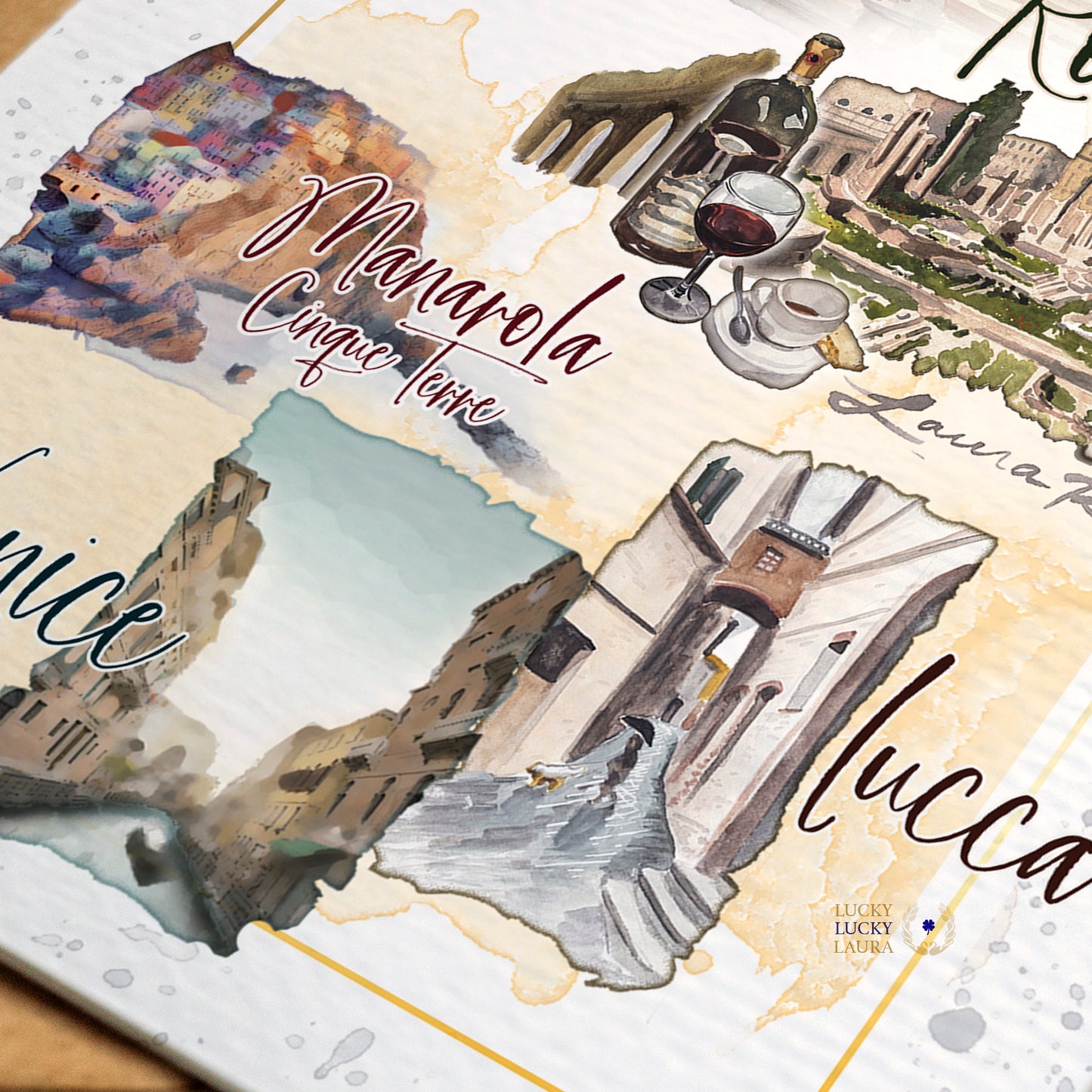 Grand Tour Italy Card | Personalized Travel Greeting Card