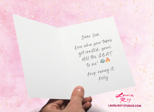 Personalized 'Sorry Your Take Got Ratioed' Card  Watercolor Tweet/Post Twitter, X, Instagram, TikTok Banter, Custom Message (Single or Set)