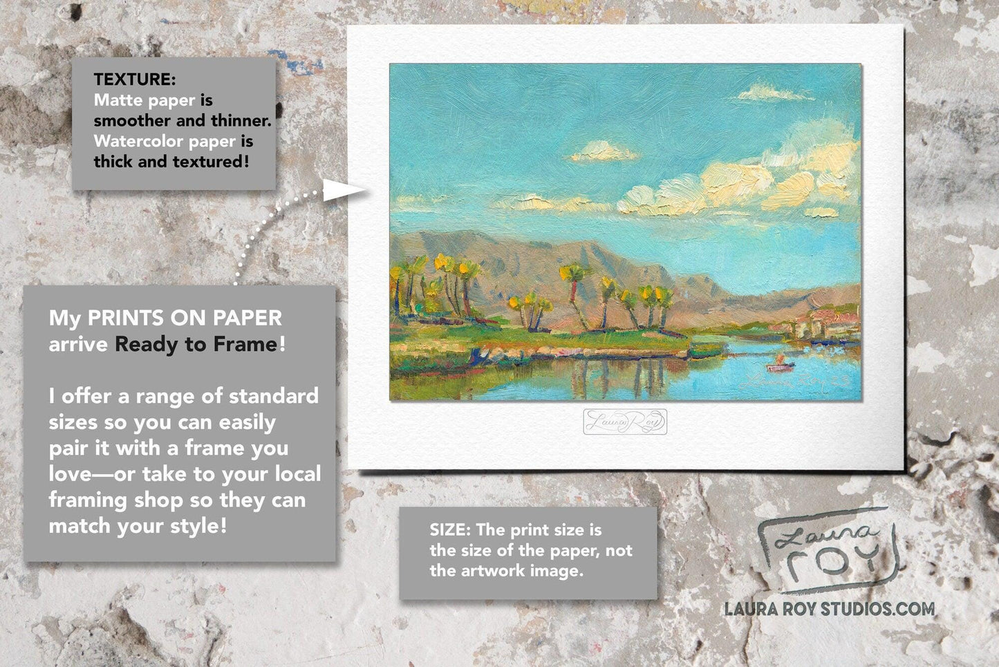 Lake Las Vegas Oil Painting | Giclée Print