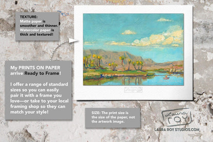 Lake Las Vegas Oil Painting | Giclée Print