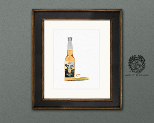 Corona Extra Watercolor | Giclée Print - LauraRoyArt