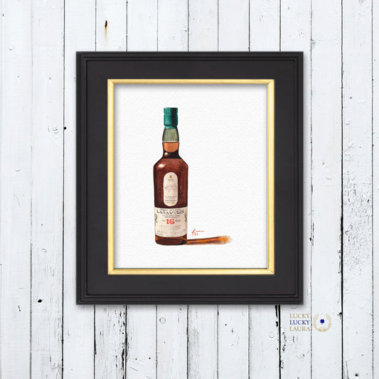 Lagavulin 16 Watercolor | Giclée Print