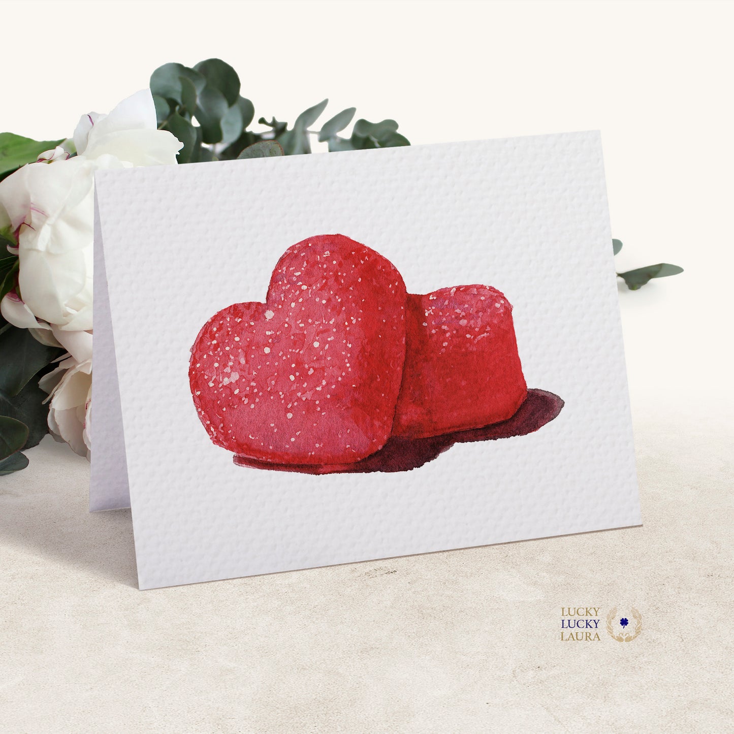 All That Glitter Card | Personalized Gummy Candy Heart Valentine Card