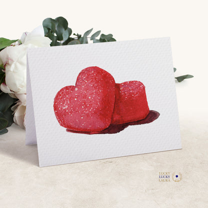 All That Glitter Card | Personalized Gummy Candy Heart Valentine Card